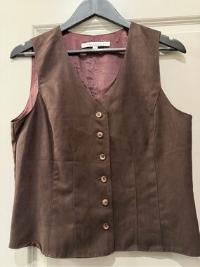 Vintage Carol Anderson by Invitation Faux Suede Vest